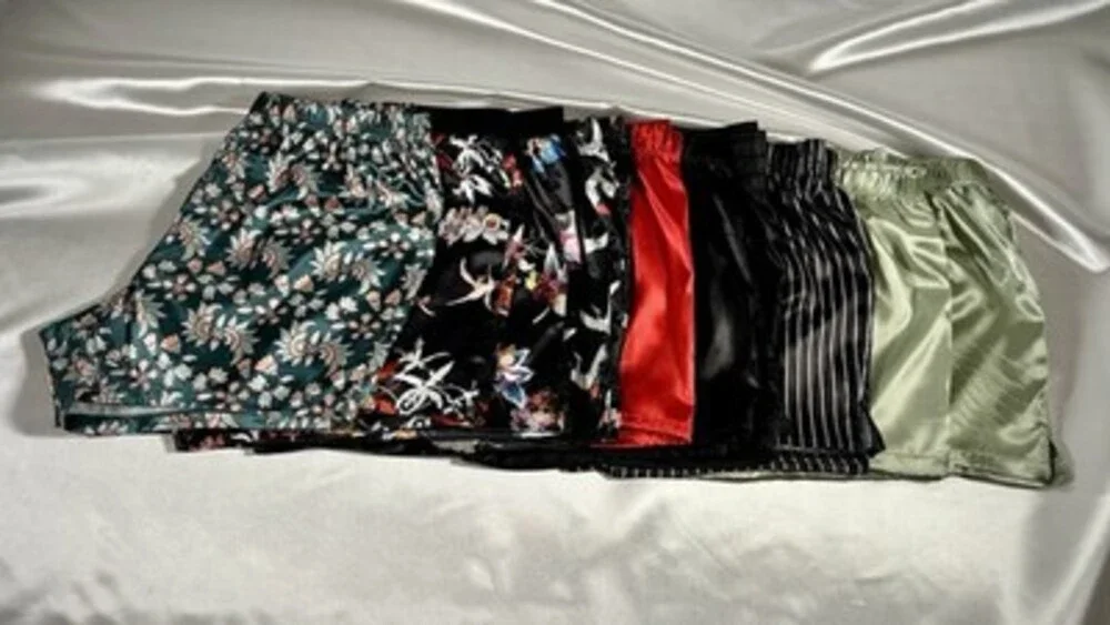 ASOS SATIN SHINY SMOOTH GLANZ BOXERS MENS LARGE LOT OF 11 PAIRS TOTAL